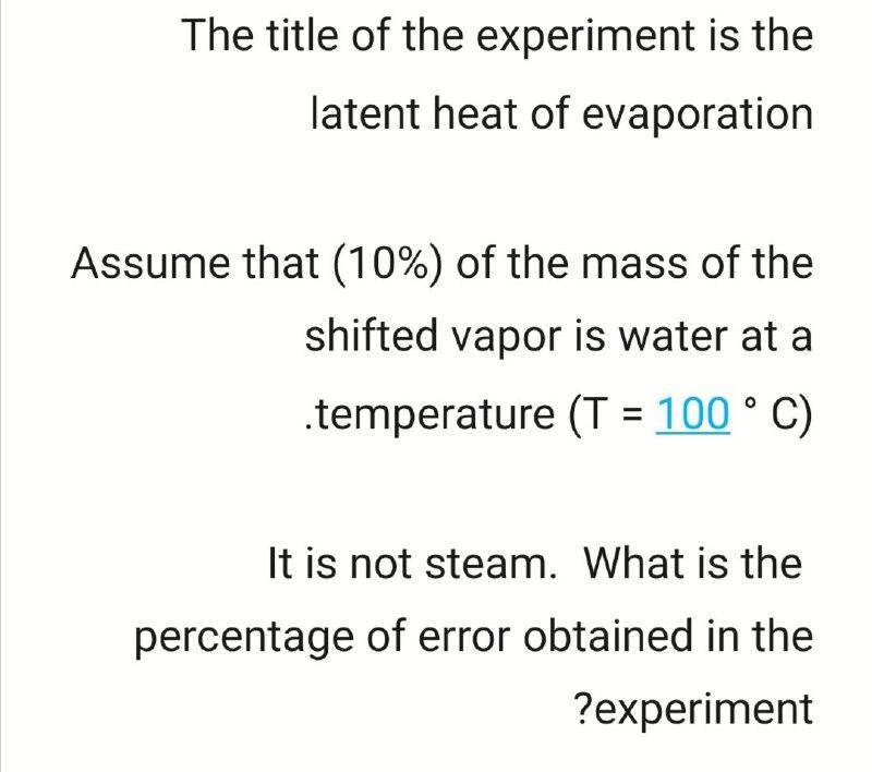 Solved The title of the experiment is the latent heat of | Chegg.com