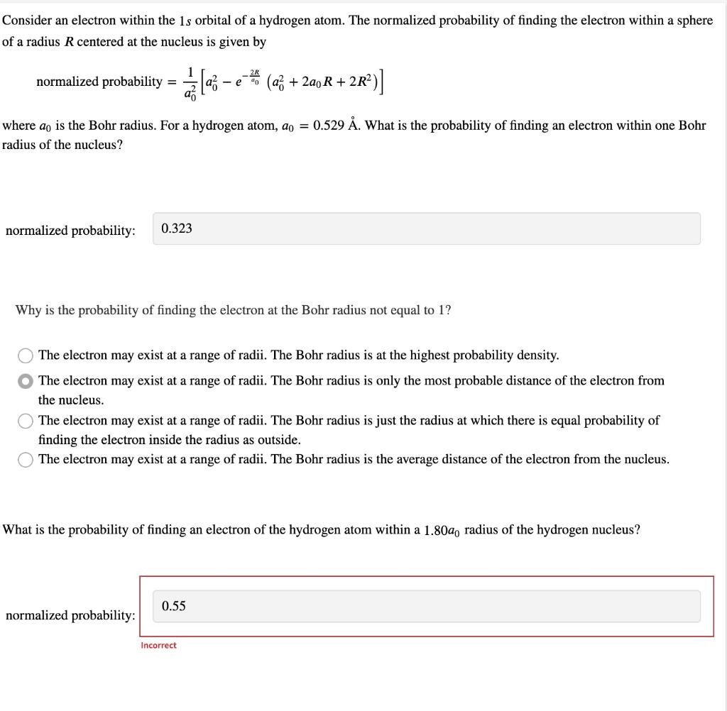 Solved Consider an electron within the 1s orbital of a | Chegg.com