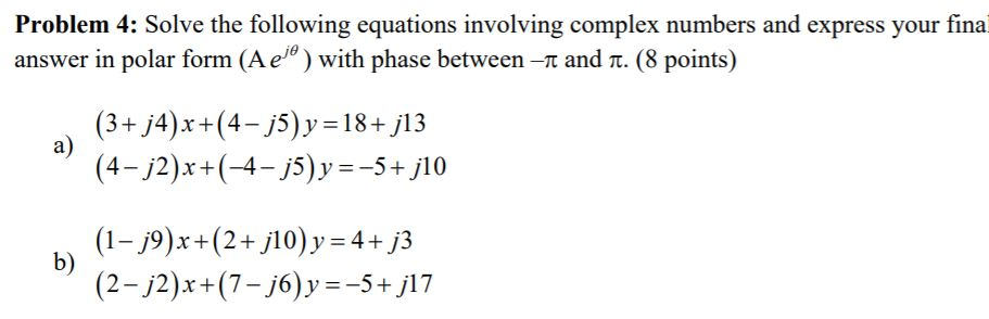 Solved Problem 4: Solve the following equations involving | Chegg.com