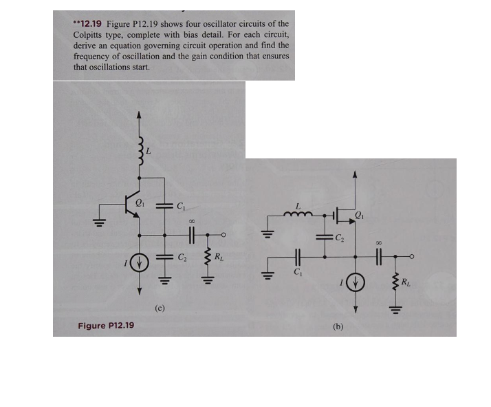 Solved **12.19 ﻿Figure P12.19 ﻿shows four oscillator | Chegg.com