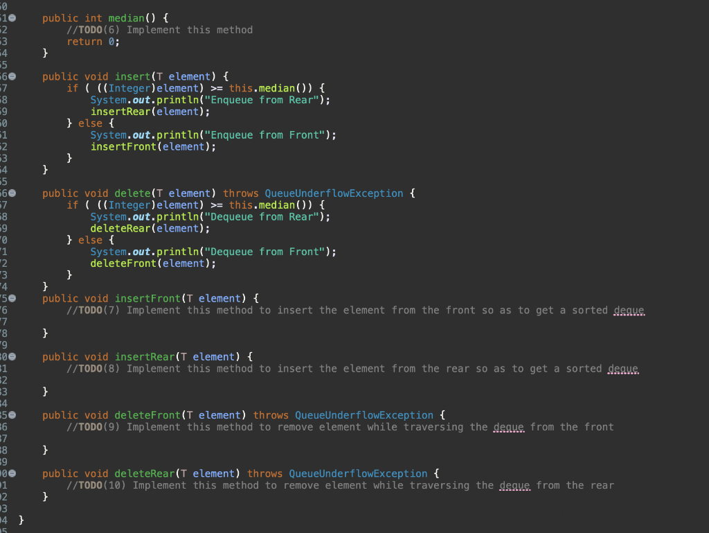 Solved A double-ended queue or deque is a generalization of | Chegg.com