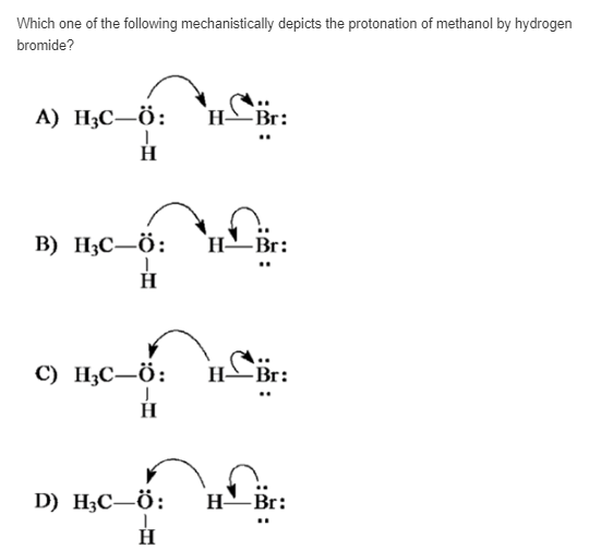 Solved why is the answer A and not C; isn't methanol | Chegg.com