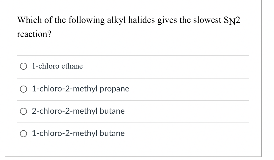 Solved Which of the following alkyl halides gives the | Chegg.com