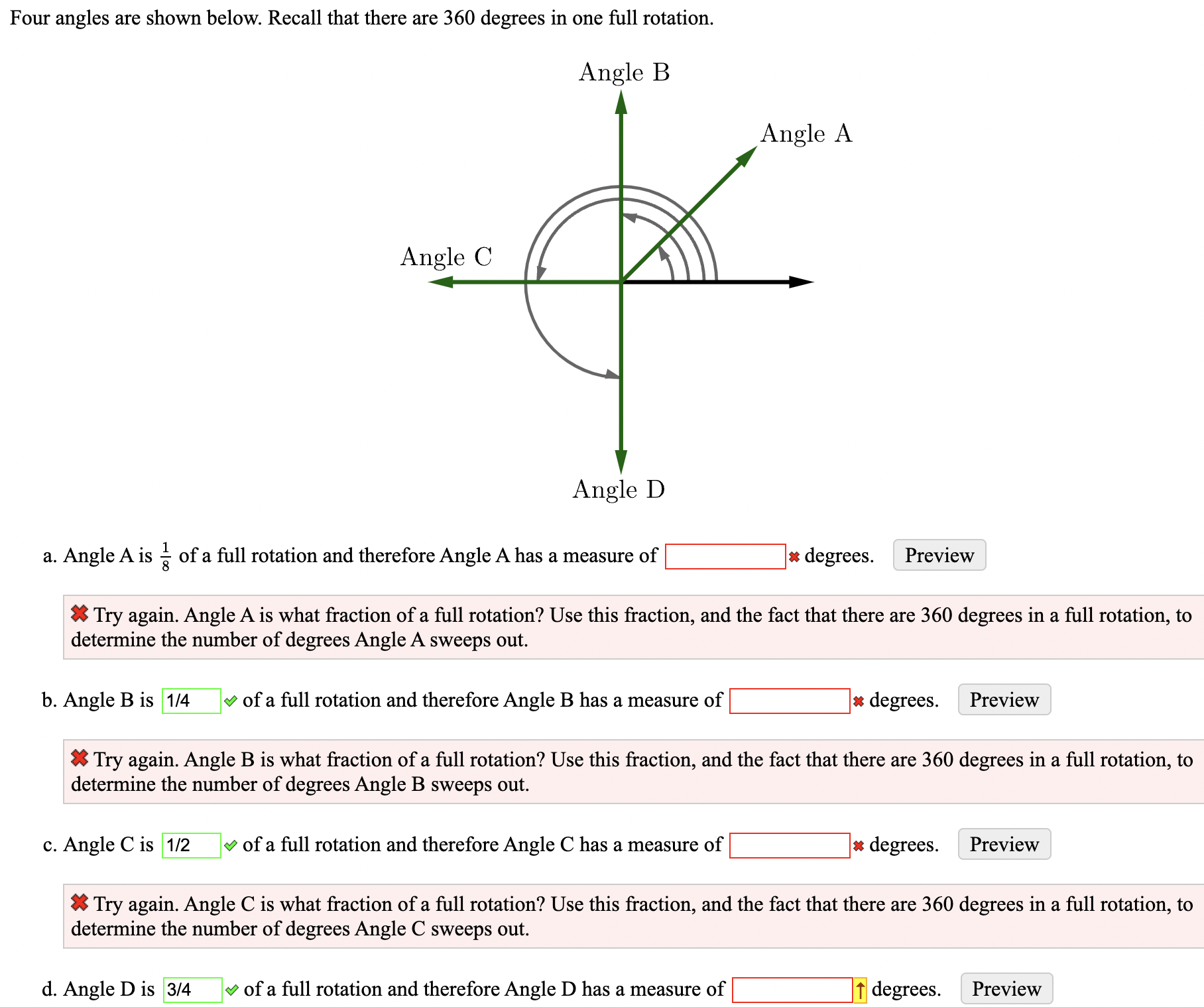 full rotation angle