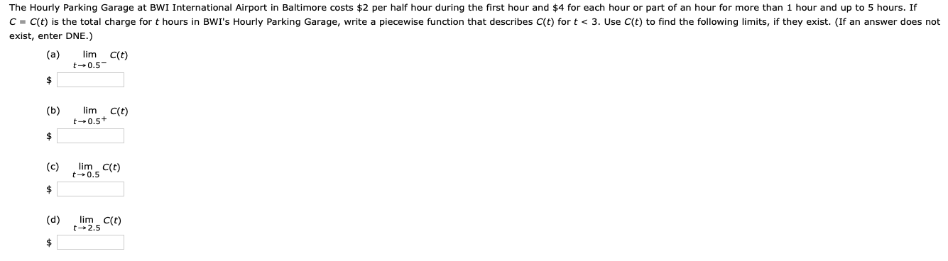 Solved The Hourly Parking Garage at BWI International | Chegg.com