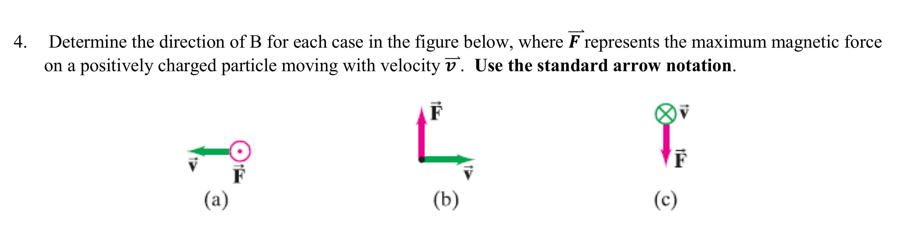 Solved 4. Determine The Direction Of B For Each Case In The | Chegg.com