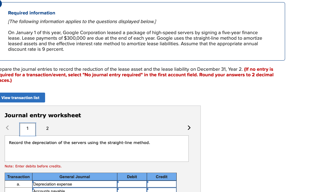 Solved 1. record the depreciation of the servers using