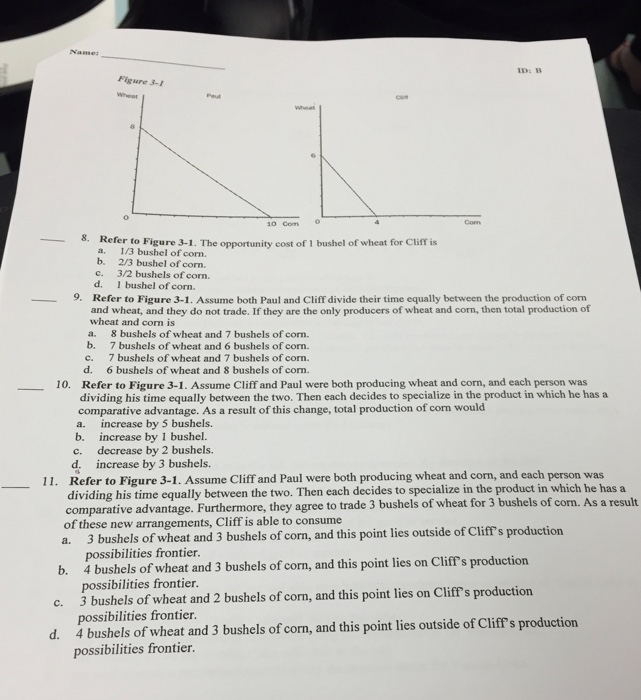 Solved Refer to figure 31. The opportunity cost of 1