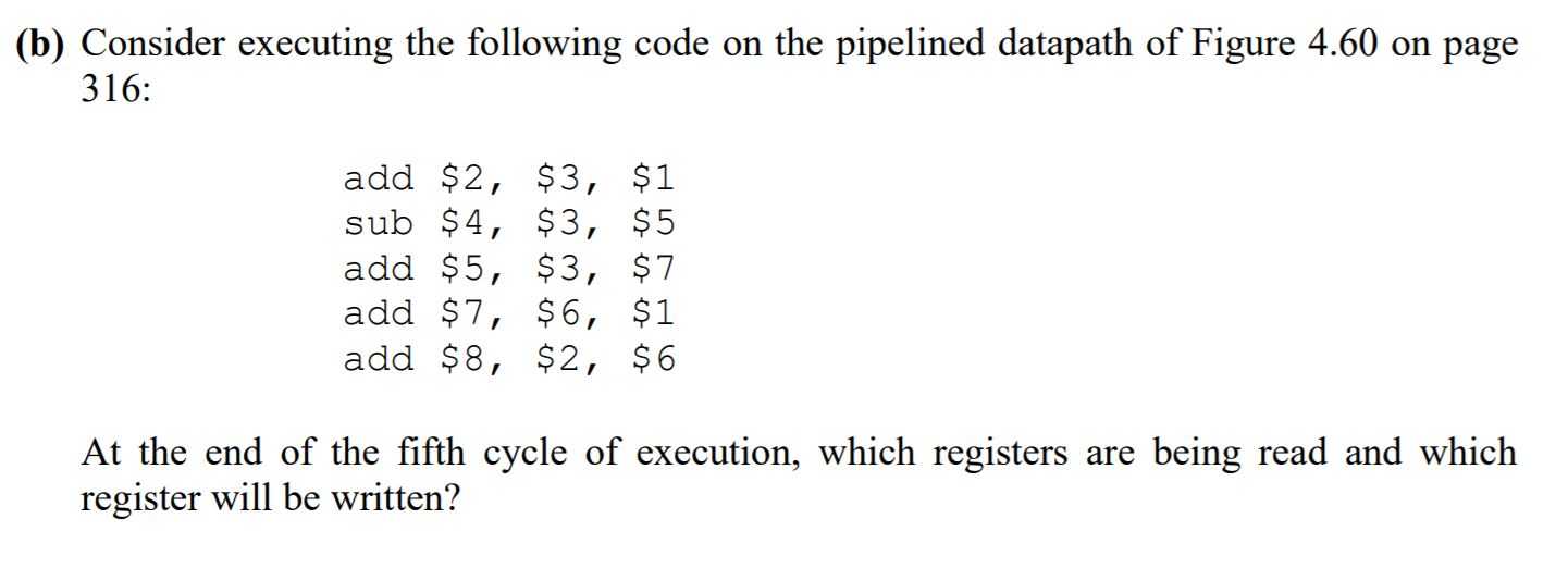 Solved (b) Consider executing the following code on the