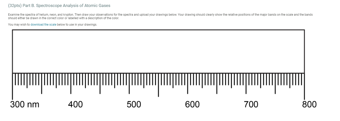 Solved (32pts) Part B. Spectroscope Analysis of Atomic Gases | Chegg.com