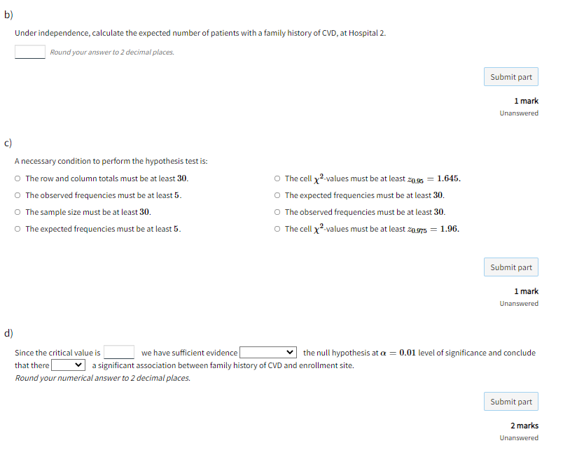 Solved A cross-sectional study is conducted to investigate | Chegg.com