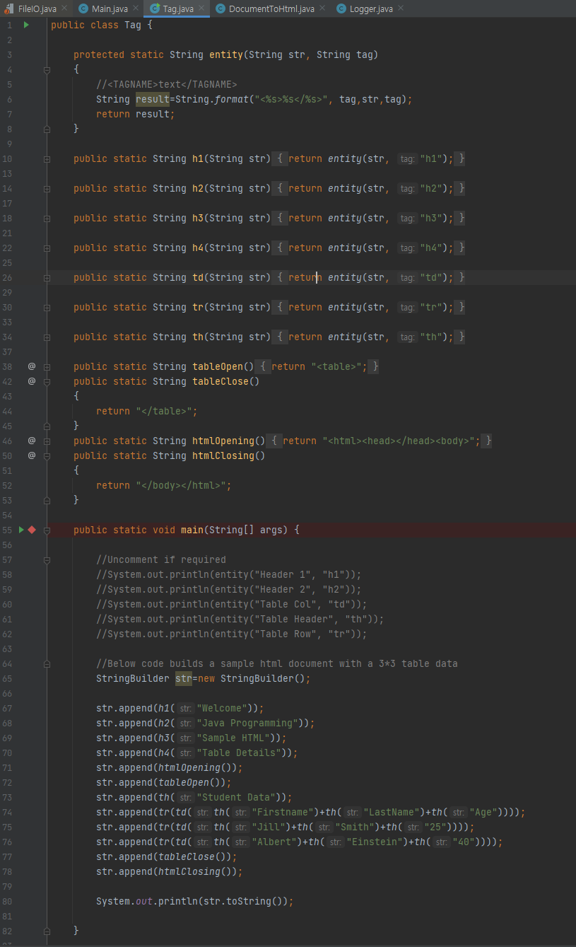 Step 3: DocumentToHtml.java - public | Chegg.com