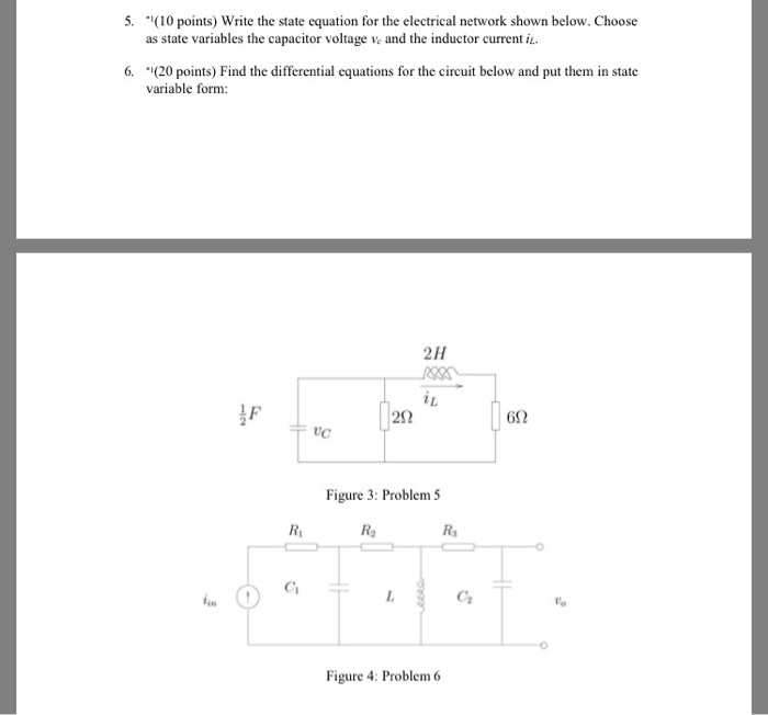 Solved s. "(10 points) Write the state equation for the | Chegg.com