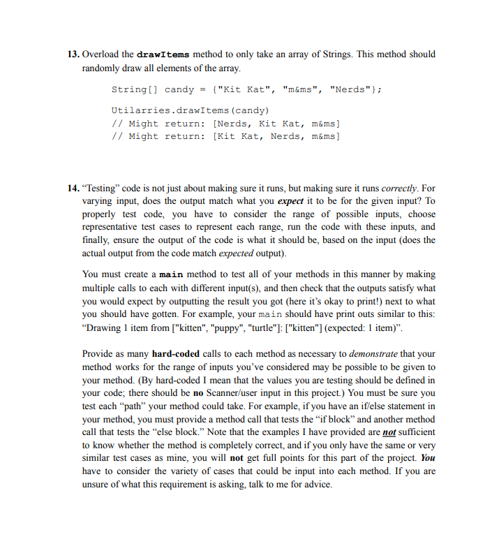 Solved In this project you will be creating a class full of | Chegg.com