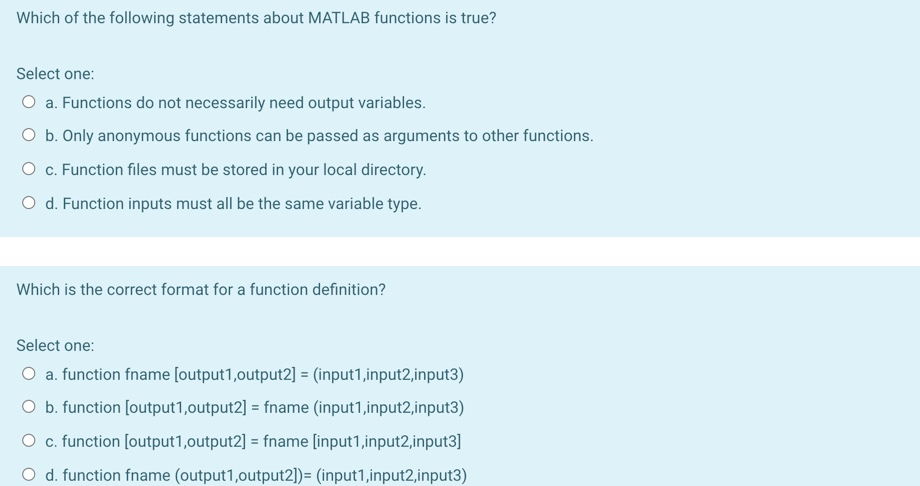 matlab functions