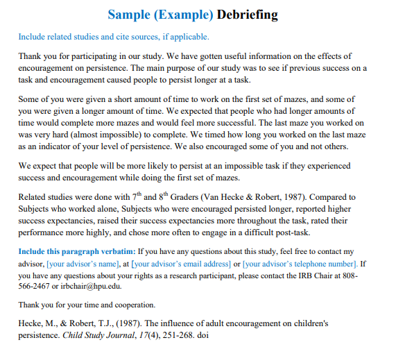 Compose an outline for this debrief, include fields | Chegg.com