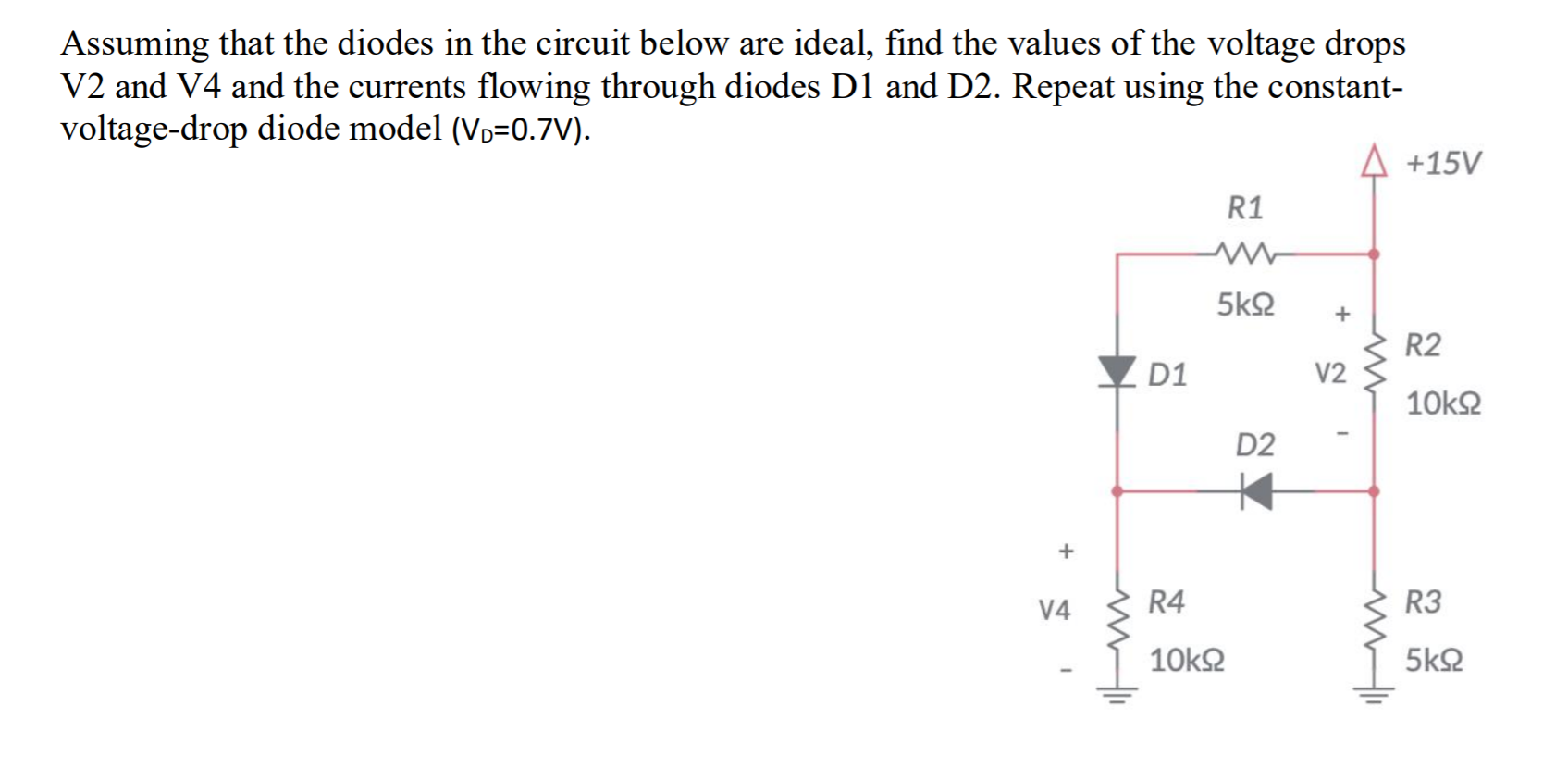 Solved Assuming That The Diodes In The Circuit Below Are | Chegg.com