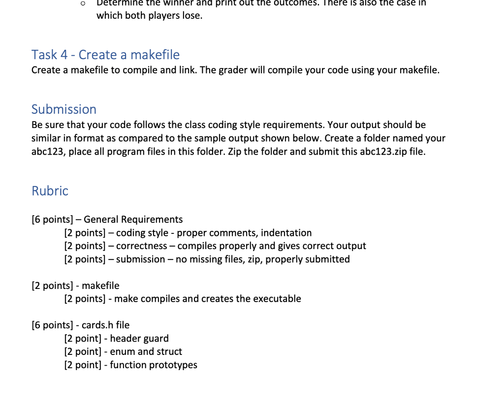 Solved Game Description Overview The project is to create a | Chegg.com