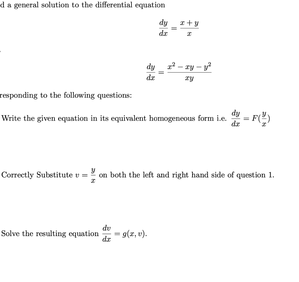 Solved d a general solution to the differential equation x + | Chegg.com