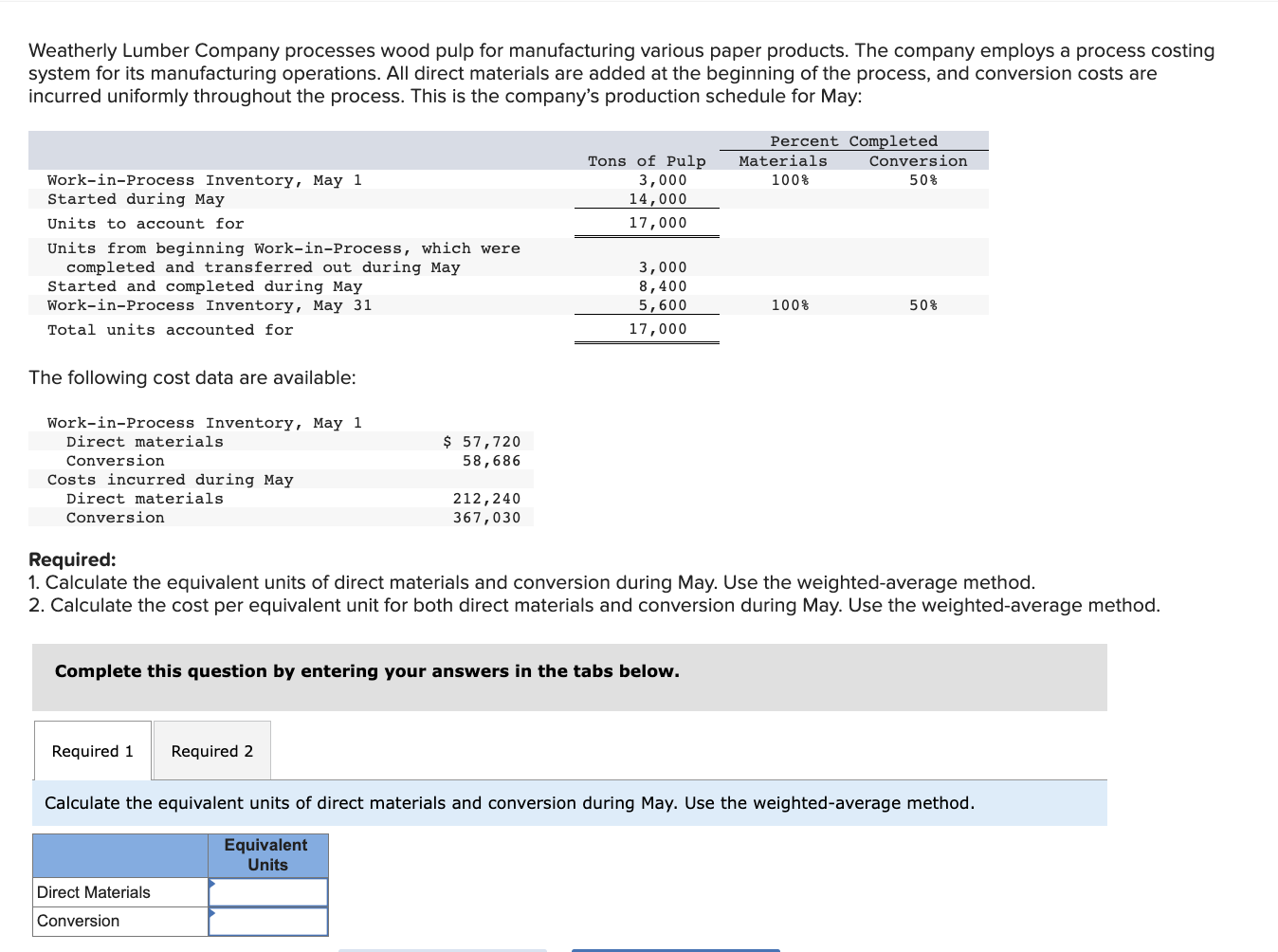 solved-weatherly-lumber-company-processes-wood-pulp-for-chegg