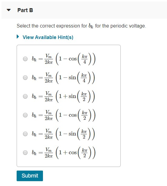 Solved Part A Select the correct expression for ar for the | Chegg.com