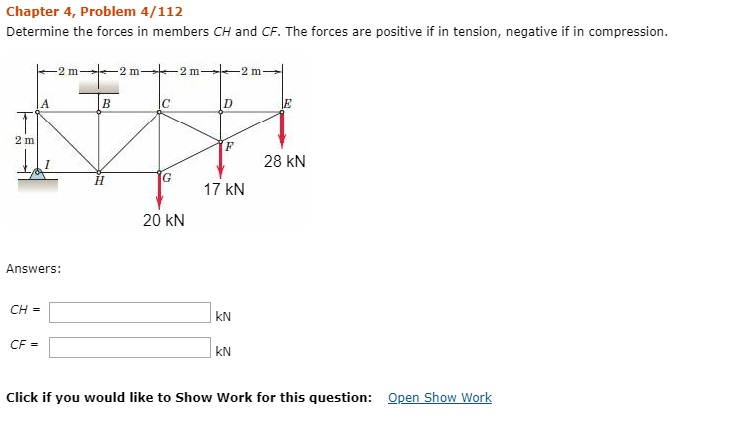 Solved Chapter 4, Problem 4/112 Determine the forces in | Chegg.com