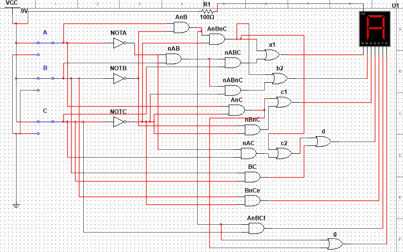 Solved R1 .VCC .9V. U1 AnB 10002 A AnBnc NOTA a1 ПАВ nABC B | Chegg.com