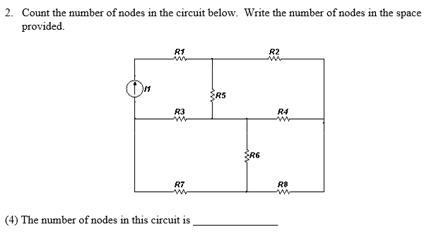 Solved 2. Count the number of nodes in the circuit below. | Chegg.com