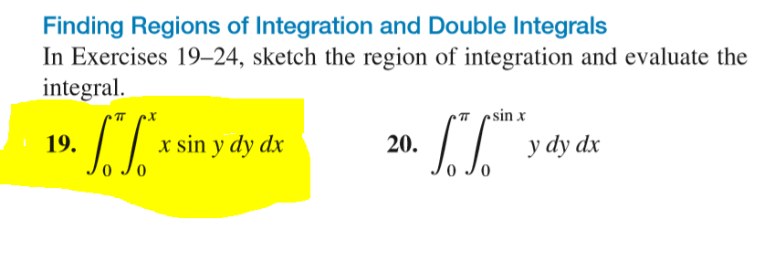 Solved Finding Regions of Integration and Double Integrals | Chegg.com