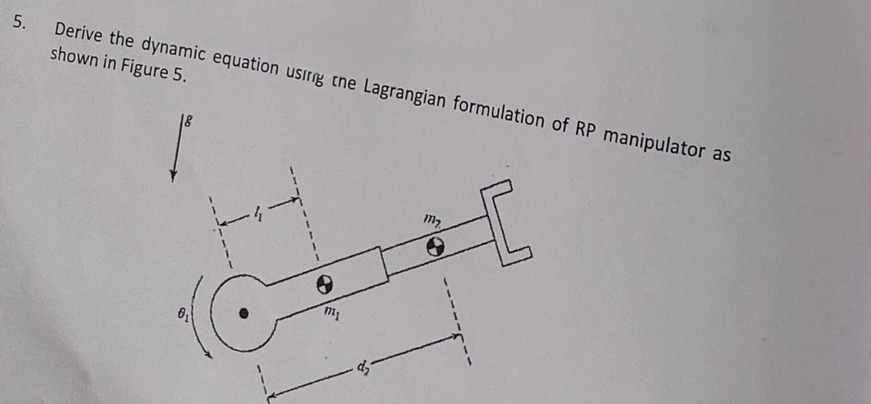 Solved 5. ﻿Derive the dynamic equation usiris the Lagrangian | Chegg.com
