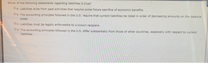 Solved Which of the following statements regarding | Chegg.com
