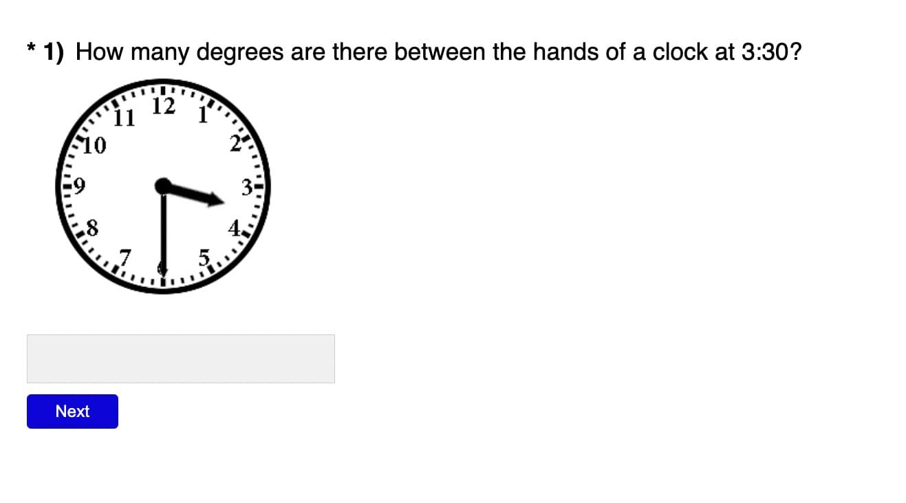 Solved * 1) How many degrees are there between the hands of