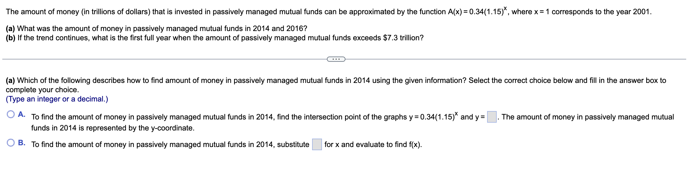 Solved (a) What Was The Amount Of Money In Passively Managed | Chegg.com