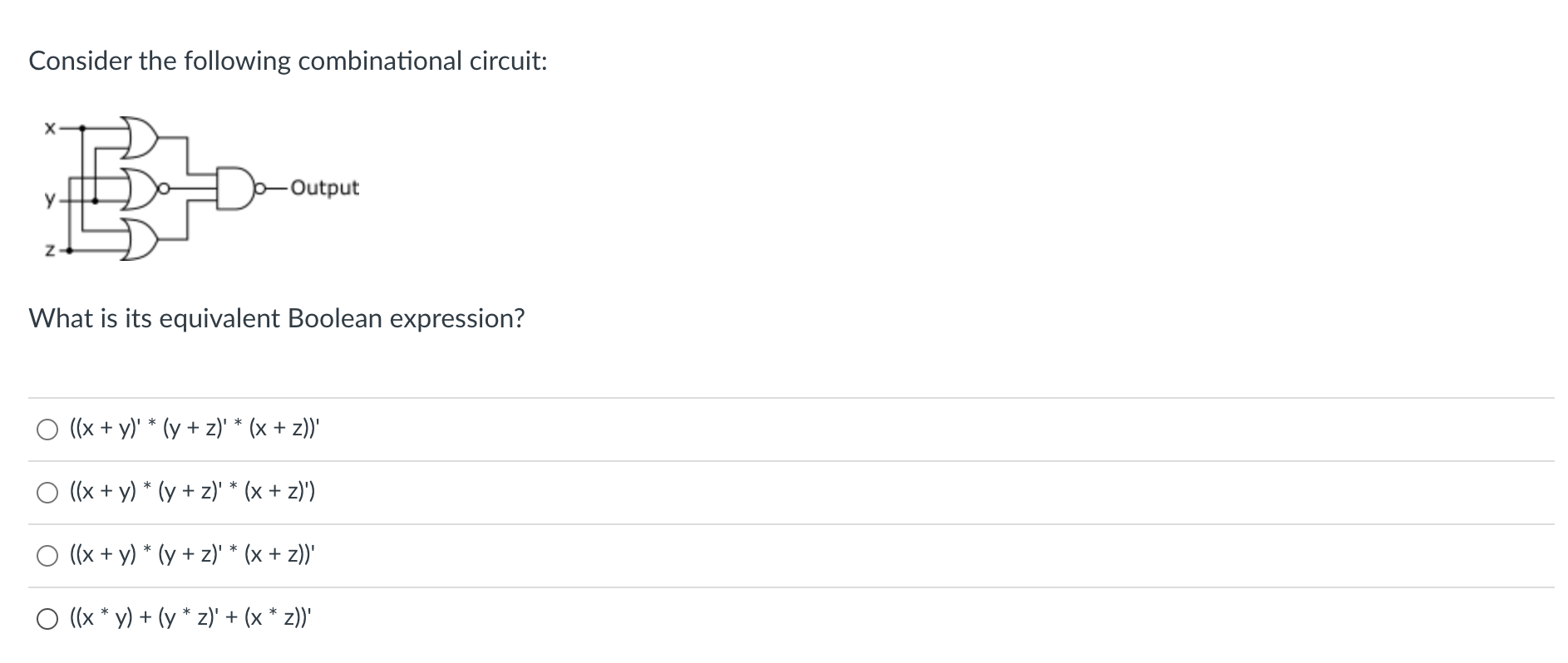 Solved Consider The Following Combinational Circuit: -Output | Chegg.com