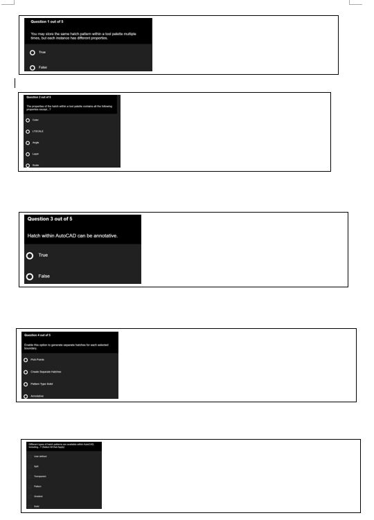 Solved Autodesk AutoCAD 2D Drafting HatchingMultiple Choice Chegg Com   Hatch.JPG