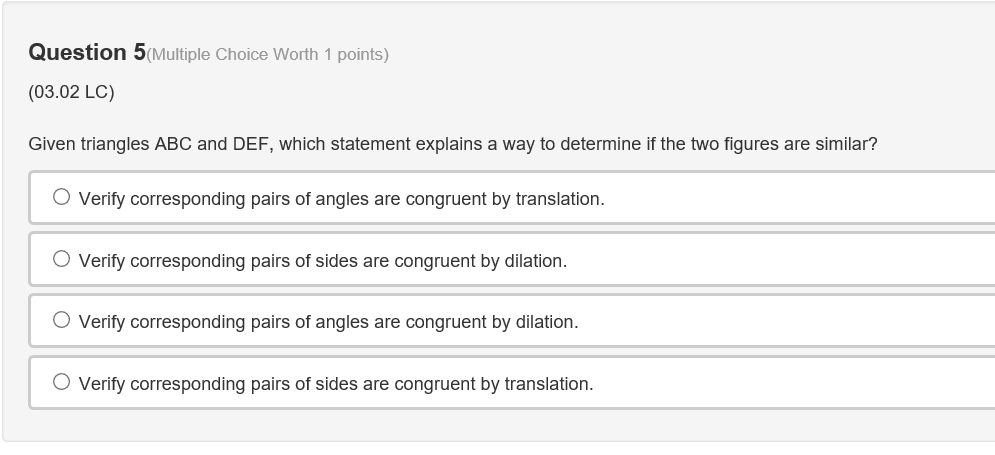 Solved Question 5 Multiple Choice Worth 1 Points 03 02 LC Chegg