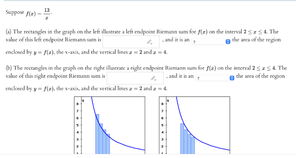 Solved 13 Suppose f(x) . (a) The rectangles in the graph on | Chegg.com