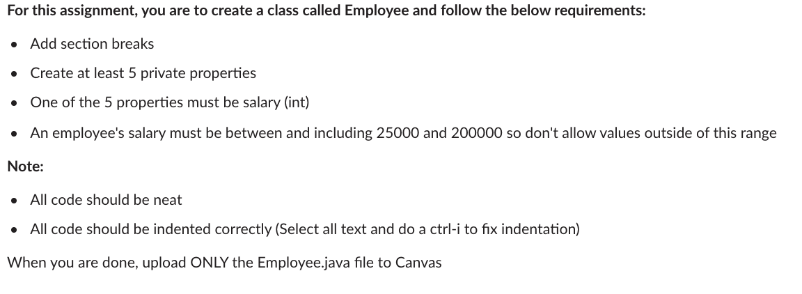 Solved For this assignment, you are to create a class called | Chegg.com