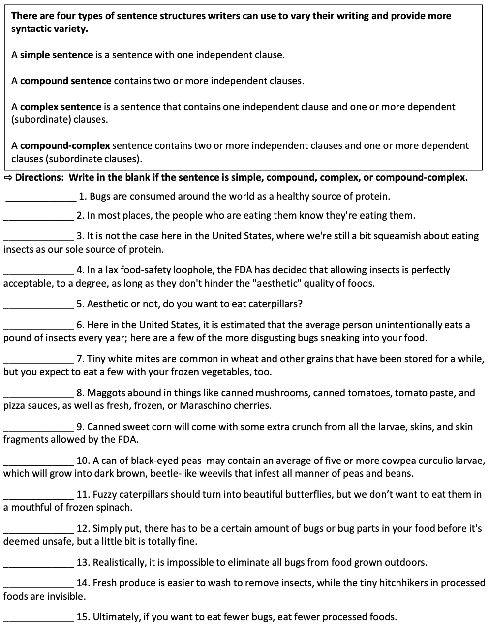 there-are-four-types-of-sentence-structures-writers-chegg