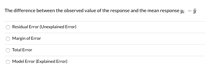 Solved The difference between the observed value of the | Chegg.com