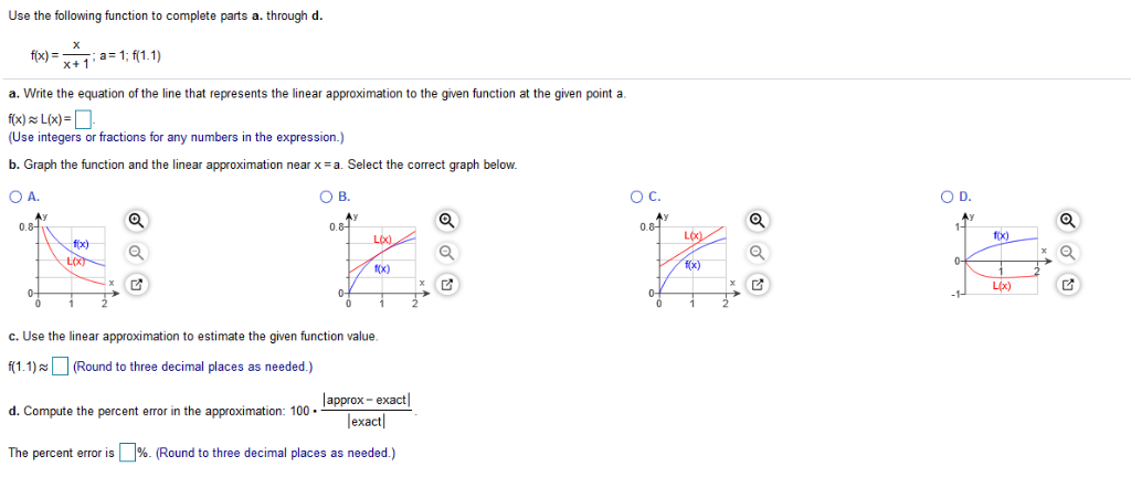 Solved Use the following function to complete parts a. | Chegg.com