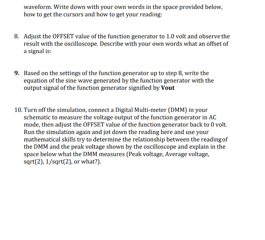 Solved 1. Create a new MULTISIM design with one function