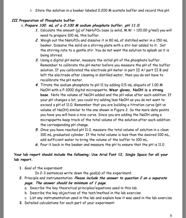 Solved Laboratory Exercise 2 Introduction to pH and Buffers