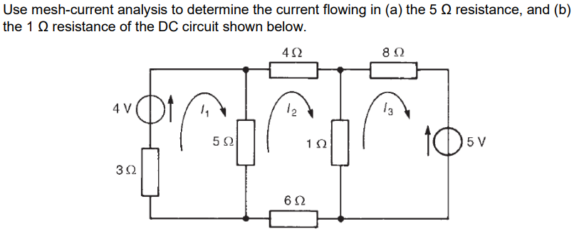 Solved Use mesh-current analysis to determine the current | Chegg.com