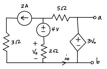 Solved Find the open circuit voltage across nodes a and b | Chegg.com