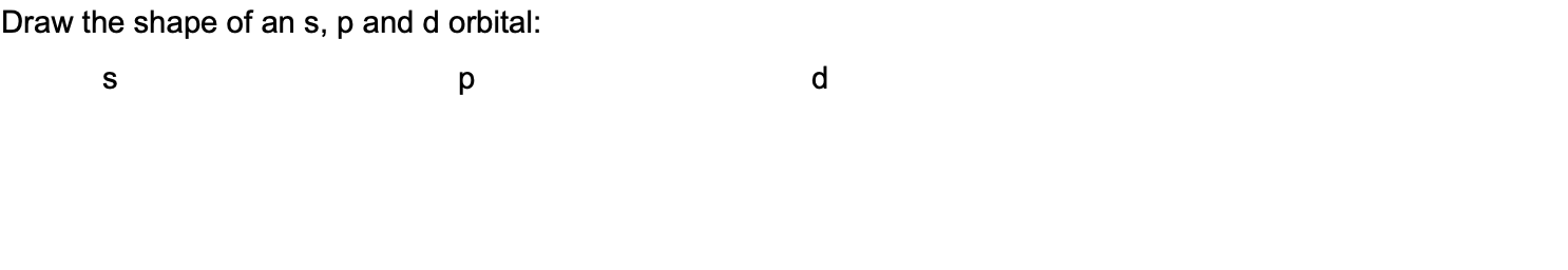 shape of orbitals in p and d subshells