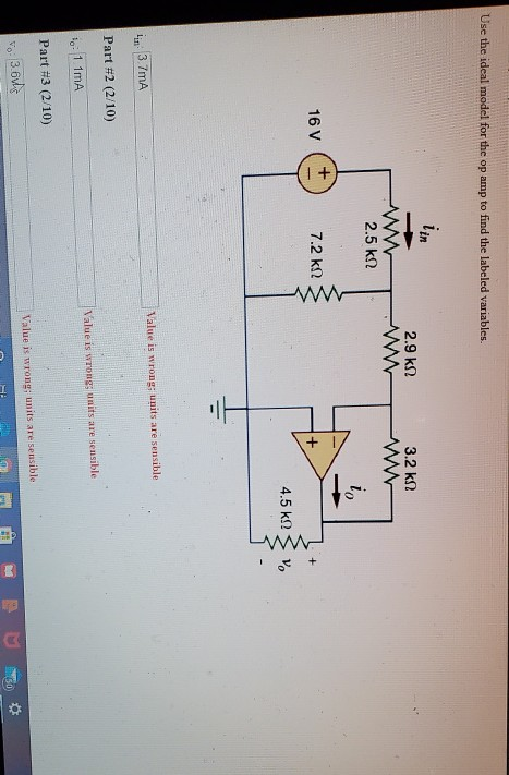 Solved Use the ideal model for the op amp to find the | Chegg.com