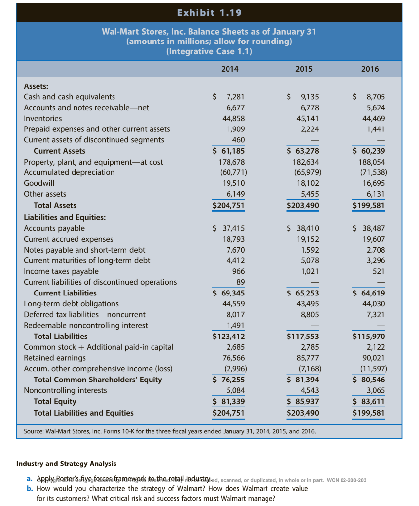 1-4 INTEGRATIVE CASE 1.1 Walmart The first case at | Chegg.com