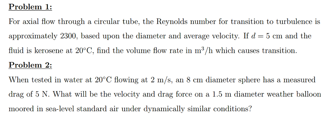 Solved For axial flow through a circular tube, the Reynolds | Chegg.com