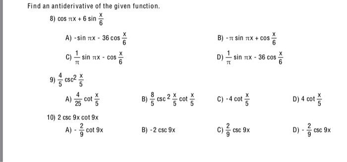 how to find antiderivative of sin 2x